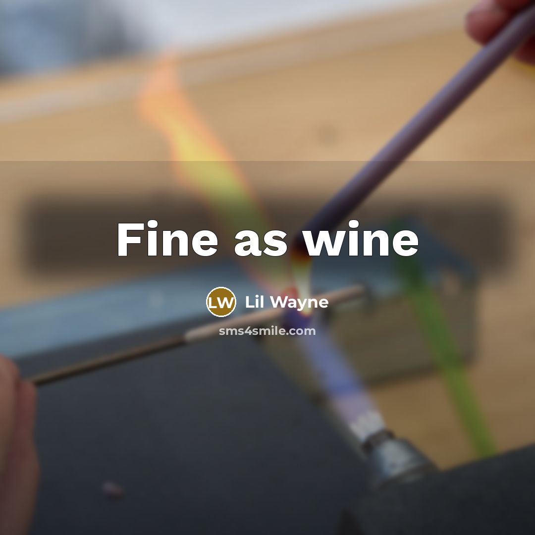 “Fine as wine” quote by Lil Wayne