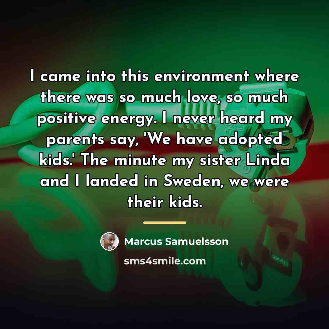 “I came into this environment where there was so much…” quote by Marcus Samuelsson