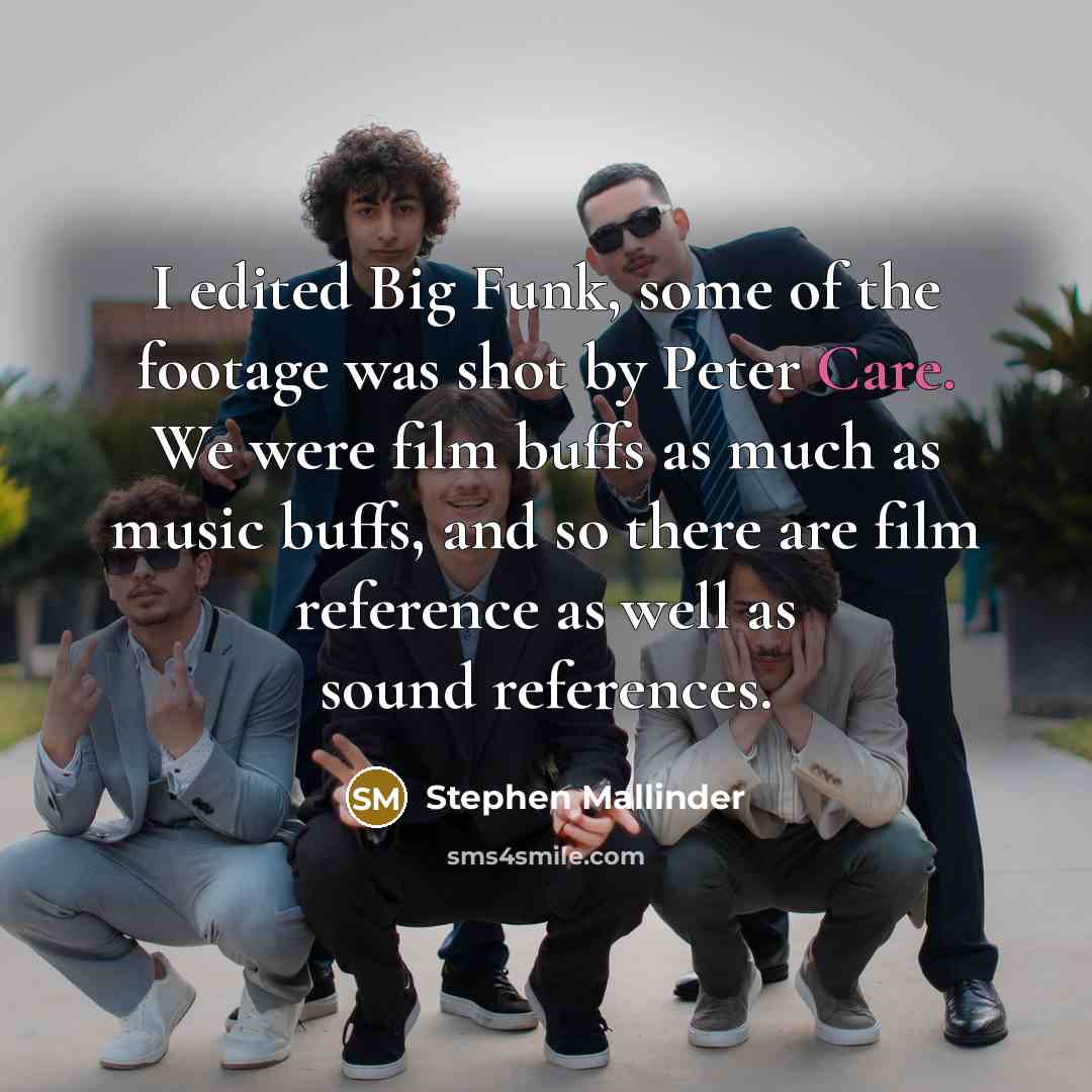 “I edited Big Funk, some of the footage was shot…” quote by Stephen Mallinder