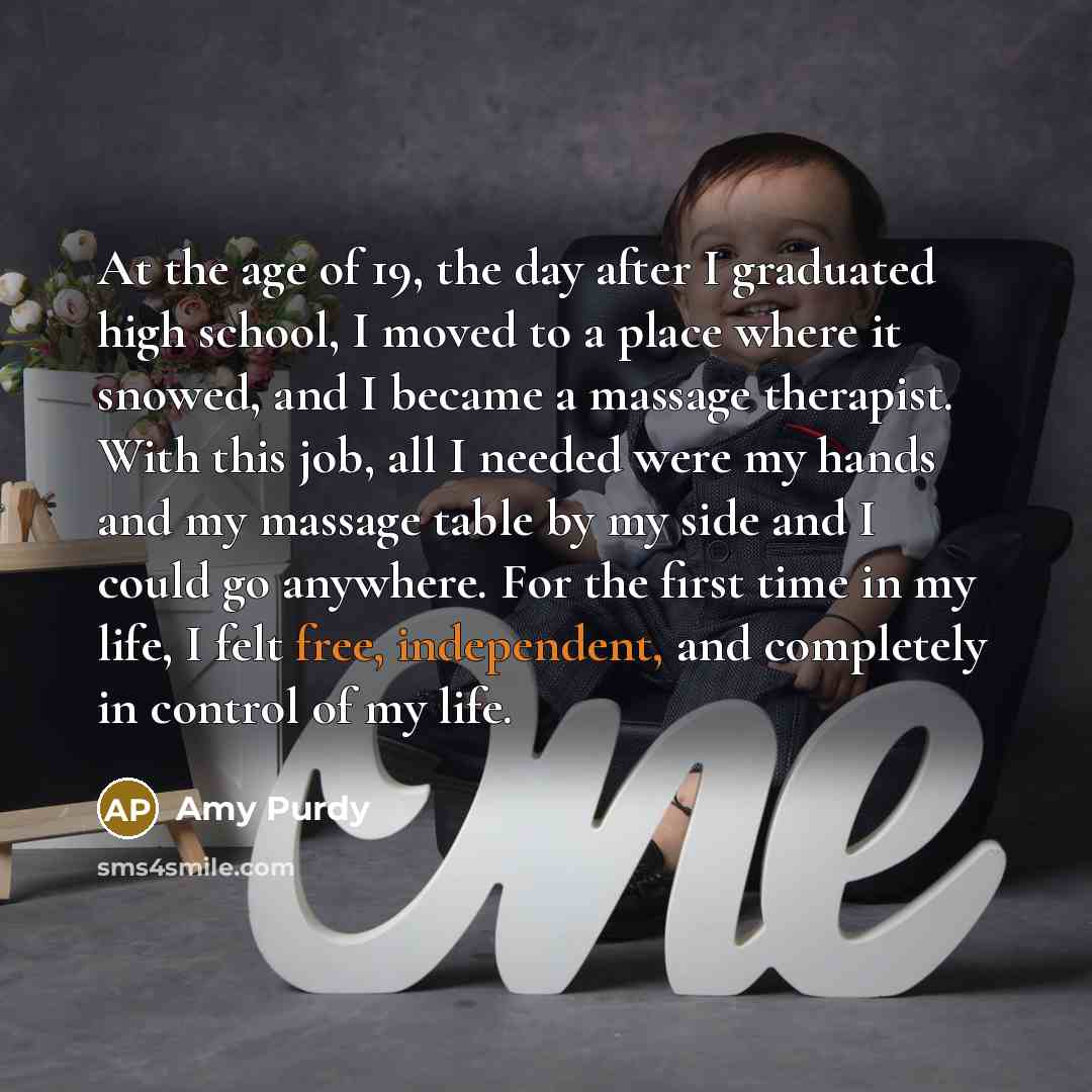 “At the age of 19, the day after I graduated…” quote by Amy Purdy