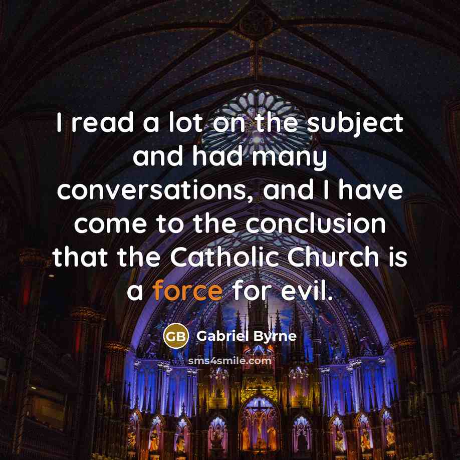 “I read a lot on the subject and had many…” quote by Gabriel Byrne