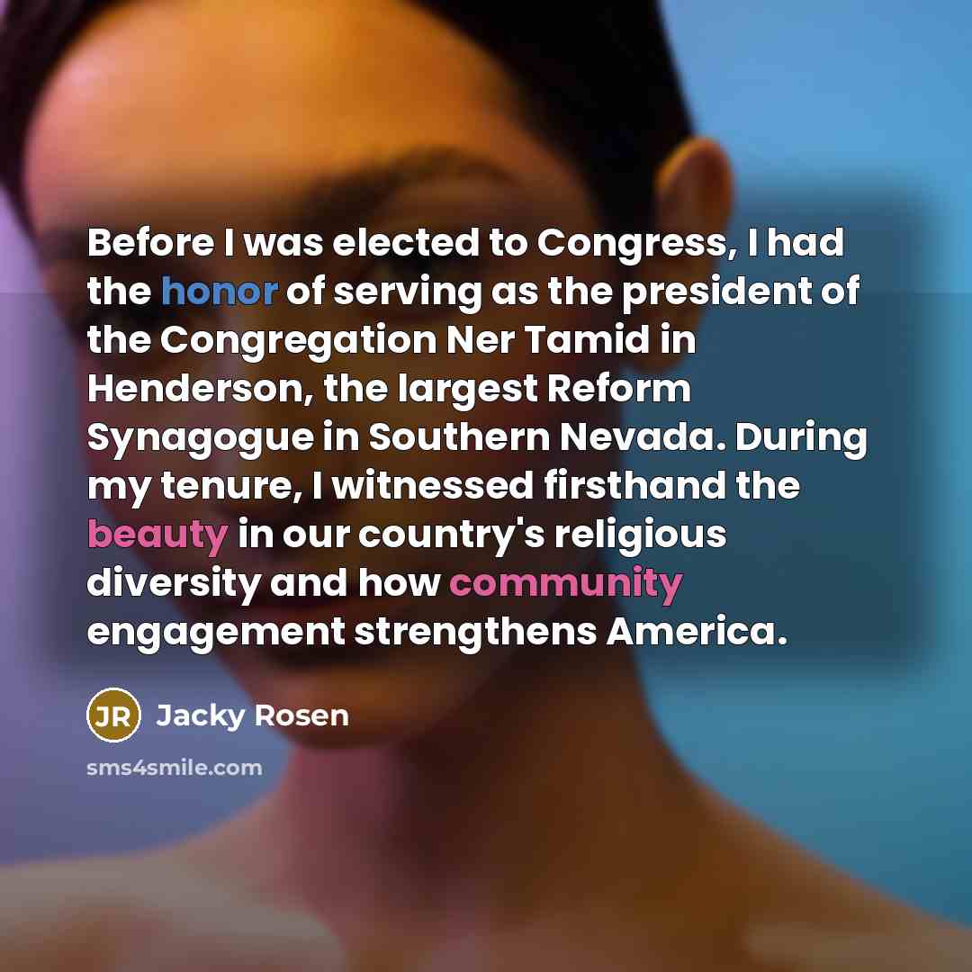 “Before I was elected to Congress, I had the honor…” quote by Jacky Rosen