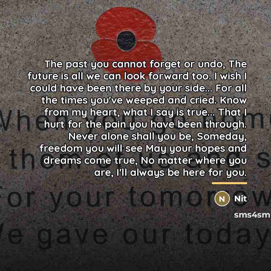 “The past you cannot forget or undo, The future is…” quote by Nit