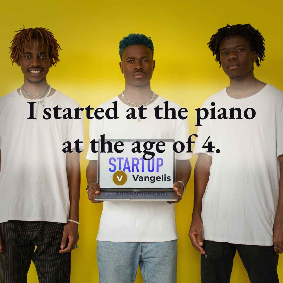“I started at the piano at the age of 4.…” quote by Vangelis