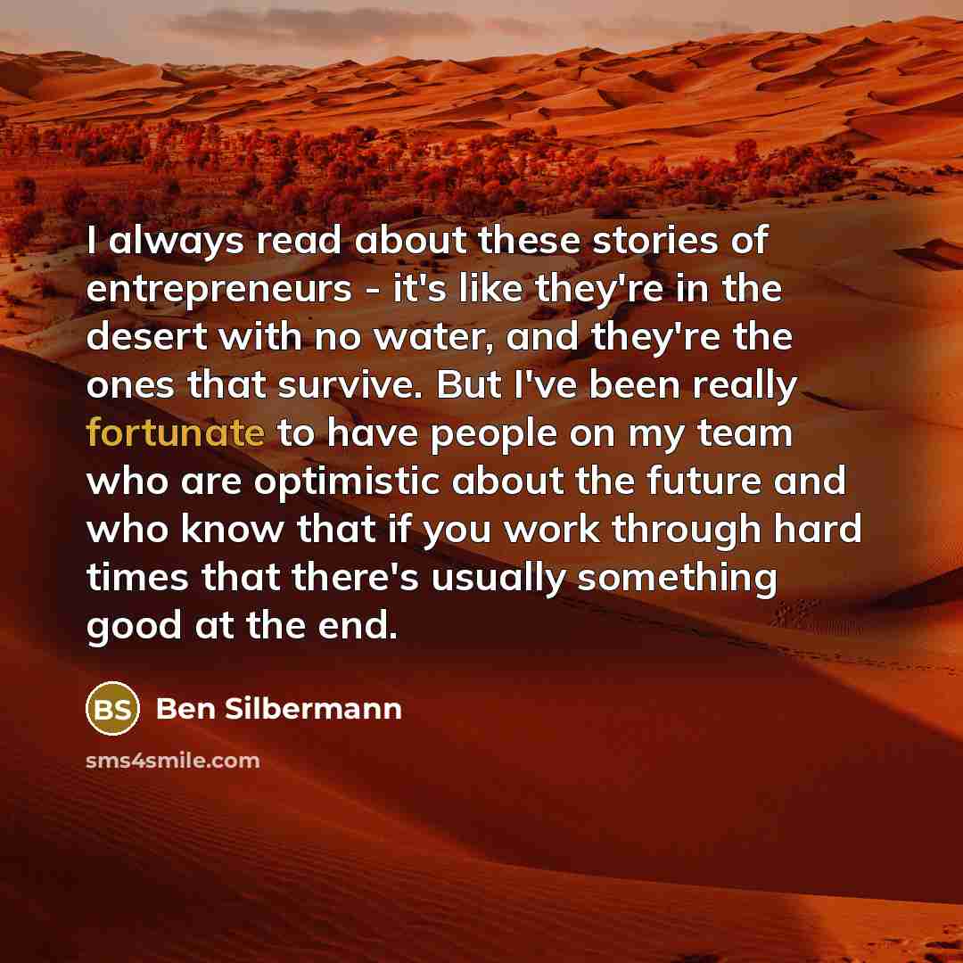 “I always read about these stories of entrepreneurs - it's…” quote by Ben Silbermann
