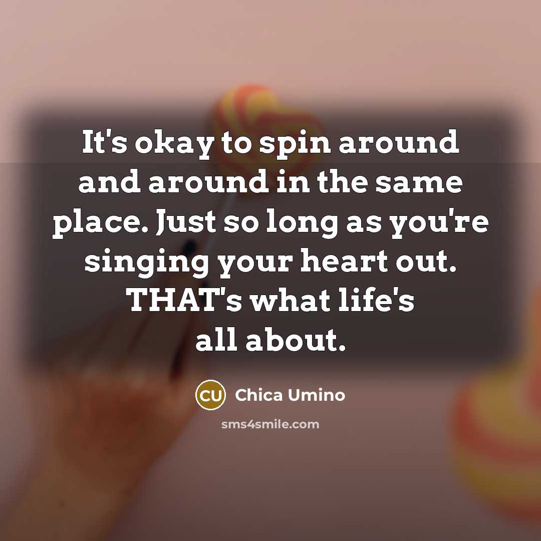 “It's okay to spin around and around in the same…” quote by Chica Umino