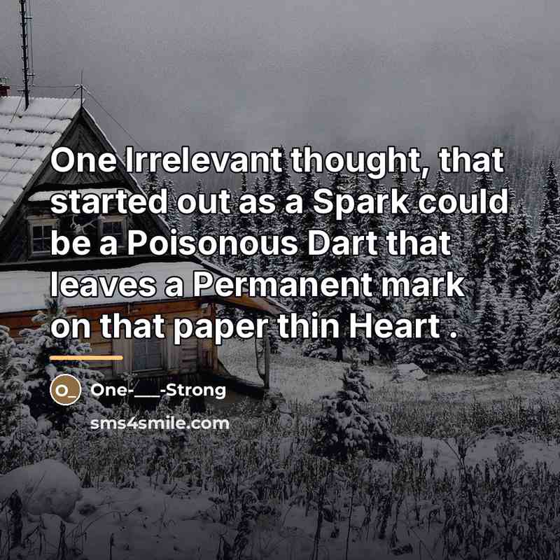 “One Irrelevant thought, that started out as a Spark could…” quote by One-___-Strong