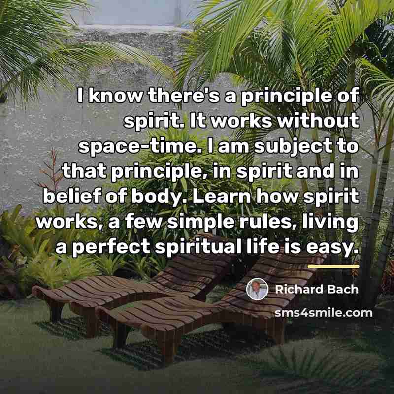 “I know there's a principle of spirit. It works without…” quote by Richard Bach
