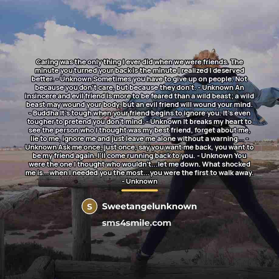 “Caring was the only thing I ever did when we…” quote by SweetangelUnknown