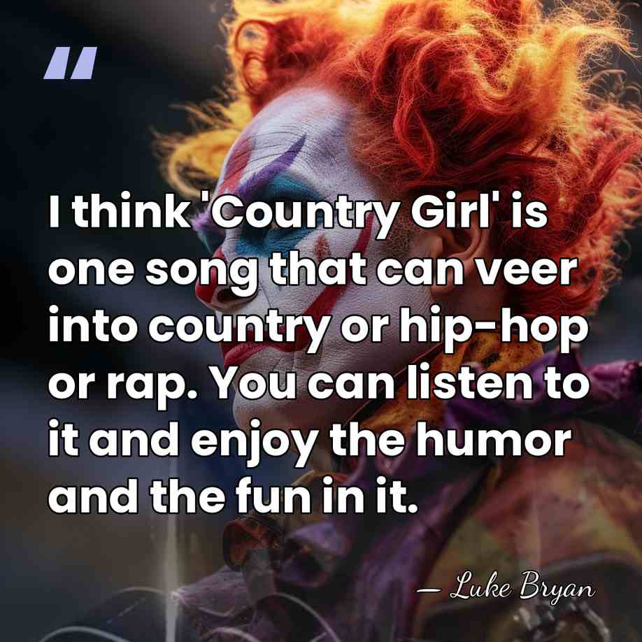 I think 'Country Girl' is one song that can veer into country&hellip; - Luke Bryan