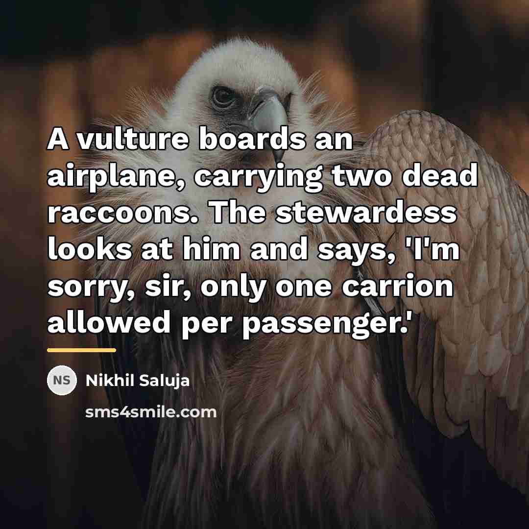 “A vulture boards an airplane, carrying two dead raccoons. The…” quote by Nikhil Saluja