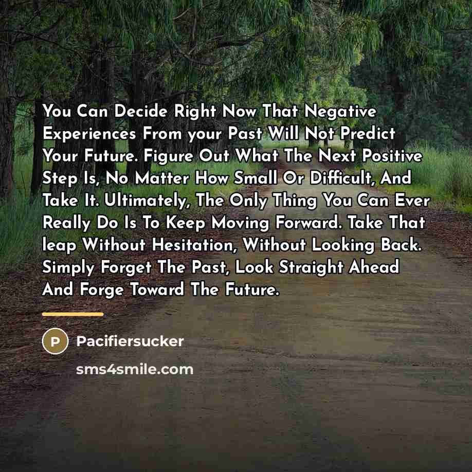 “You Can Decide Right Now That Negative Experiences From your…” quote by Pacifiersucker