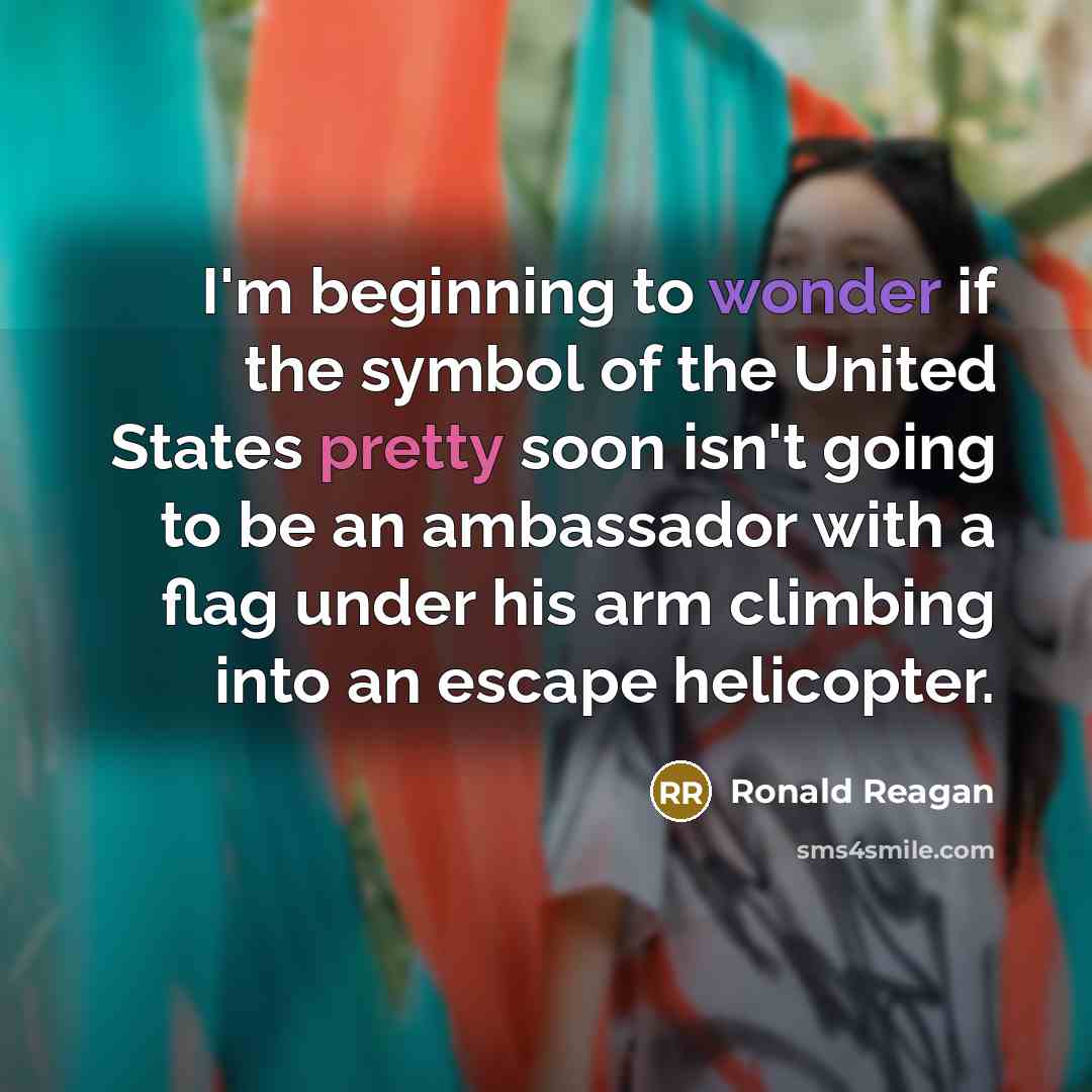 “I'm beginning to wonder if the symbol of the United…” quote by Ronald Reagan
