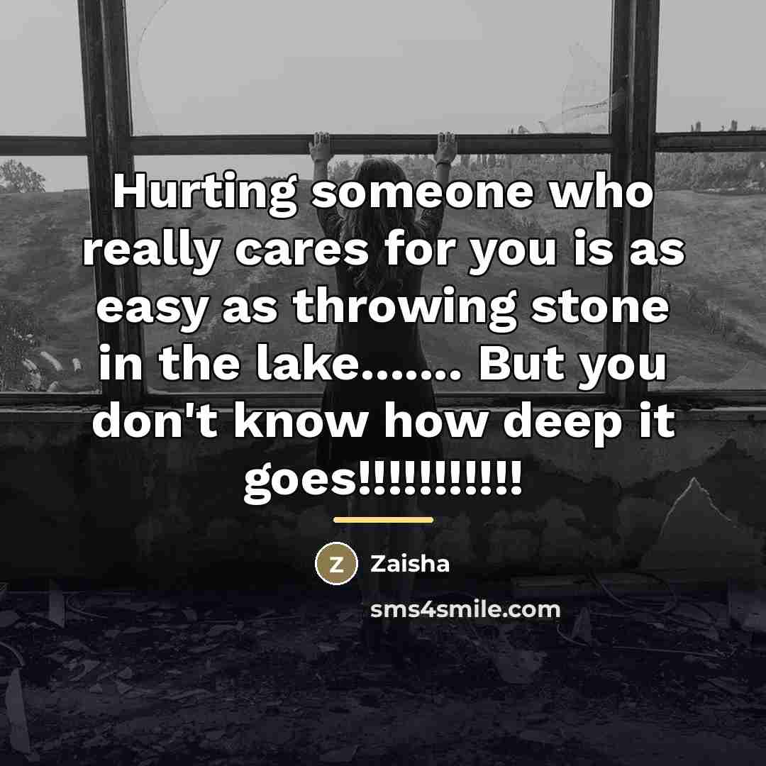 “Hurting someone who really cares for you is as easy…” quote by Zaisha