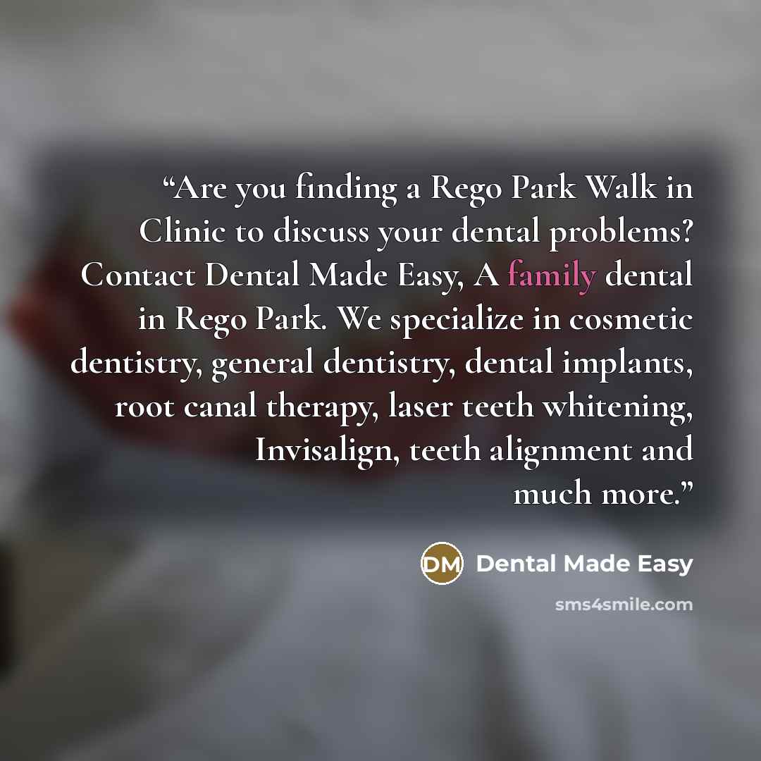 “Are you finding a Rego Park Walk in Clinic to discuss your dental problems? Contact Dental Made Easy, A family dental in Rego Park. We specialize in cosmetic dentistry, general dentistry, dental implants, root canal therapy, laser teeth whitening, Invisalign, teeth alignment and much more.” quote by Dental Made Easy