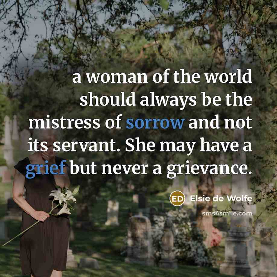 “a woman of the world should always be the mistress…” quote by Elsie de Wolfe