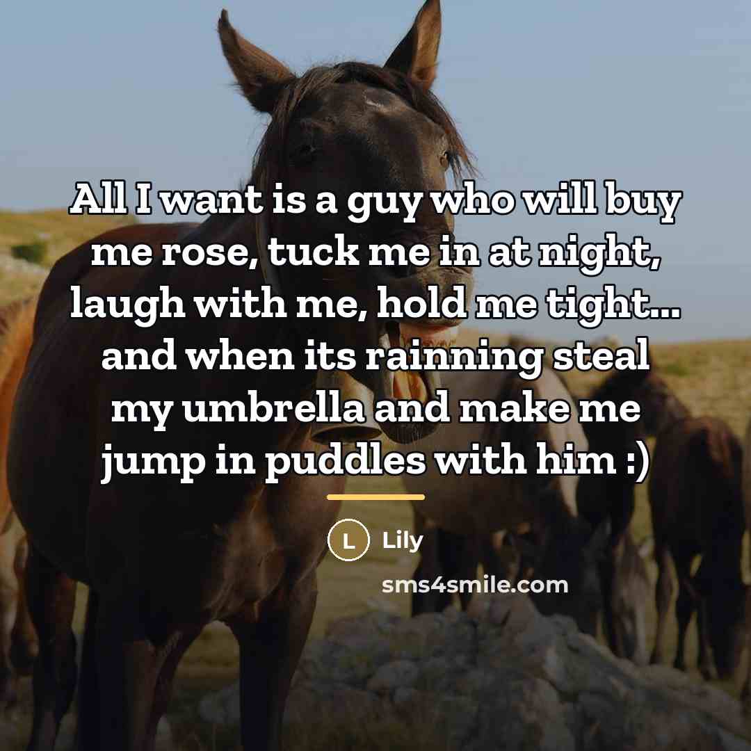 “All I want is a guy who will buy me…” quote by Lily