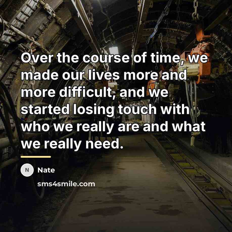 “Over the course of time, we made our lives more…” quote by Nate