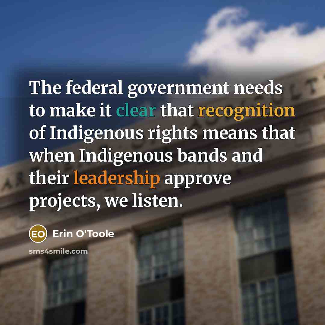 “The federal government needs to make it clear that recognition…” quote by Erin O'Toole