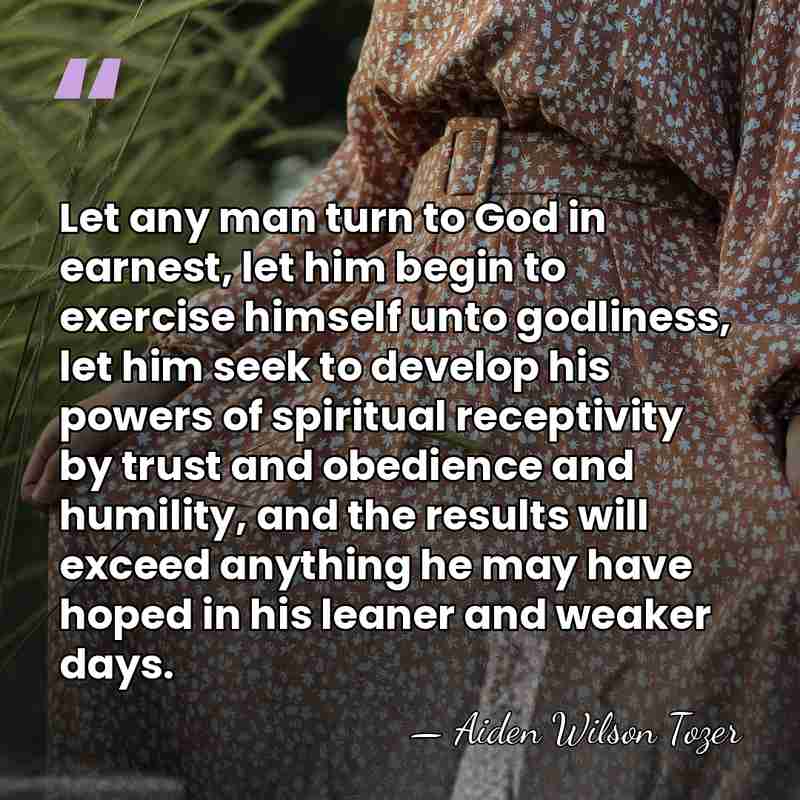 Let any man turn to God in earnest, let him begin to&hellip; - Aiden Wilson Tozer