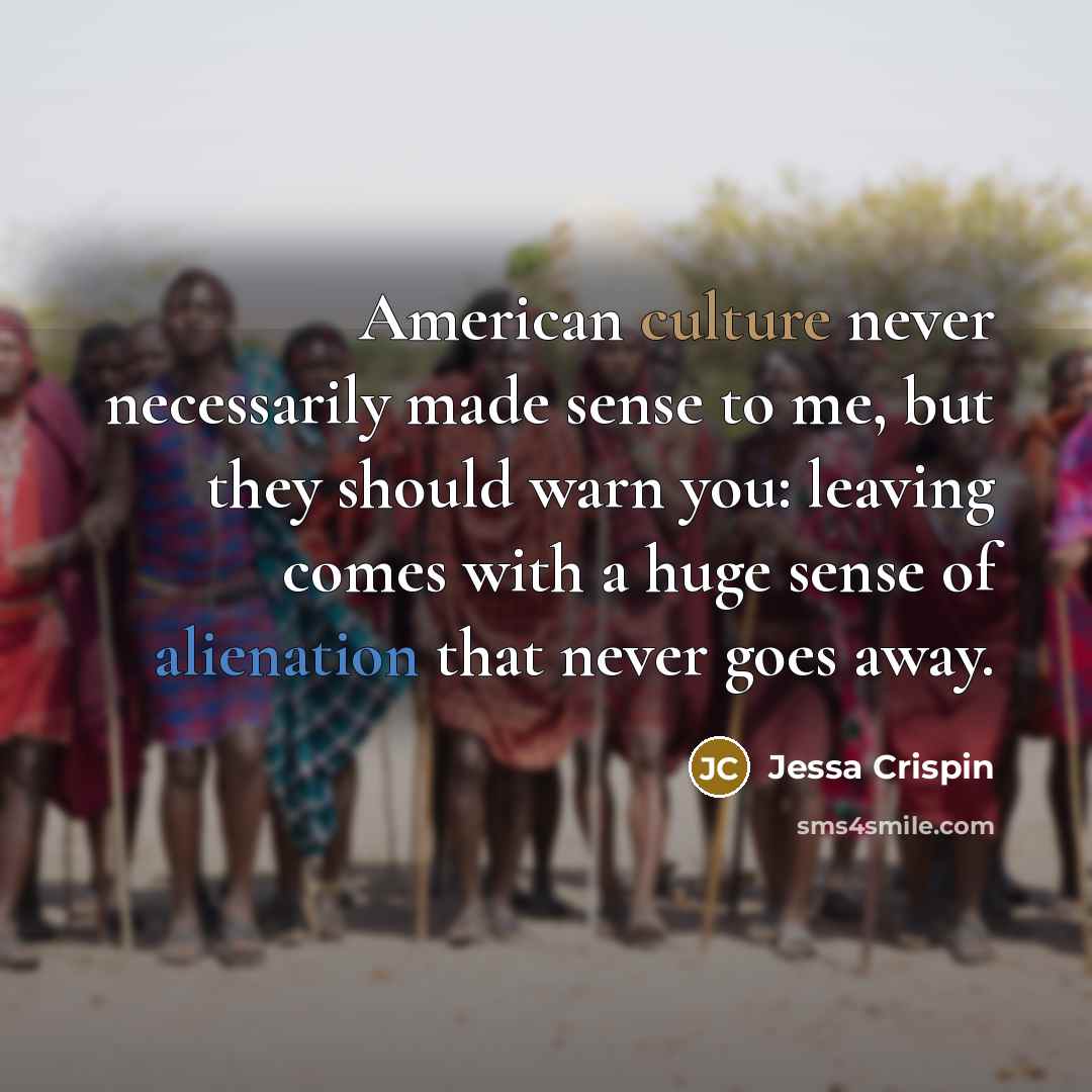 “American culture never necessarily made sense to me, but they…” quote by Jessa Crispin