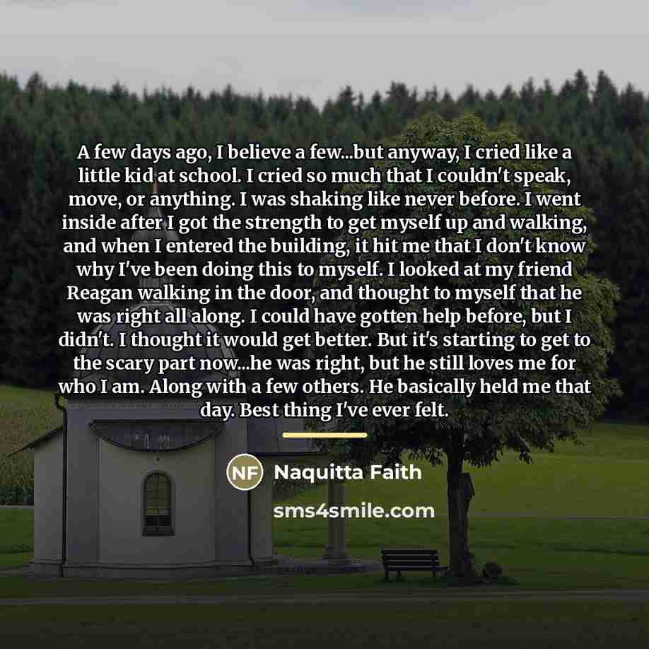 “A few days ago, I believe a few...but anyway, I…” quote by Naquitta Faith