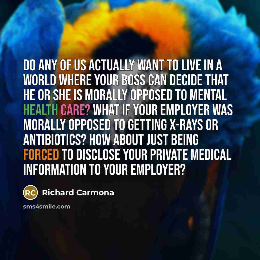 “Do any of us actually want to live in a…” quote by Richard Carmona