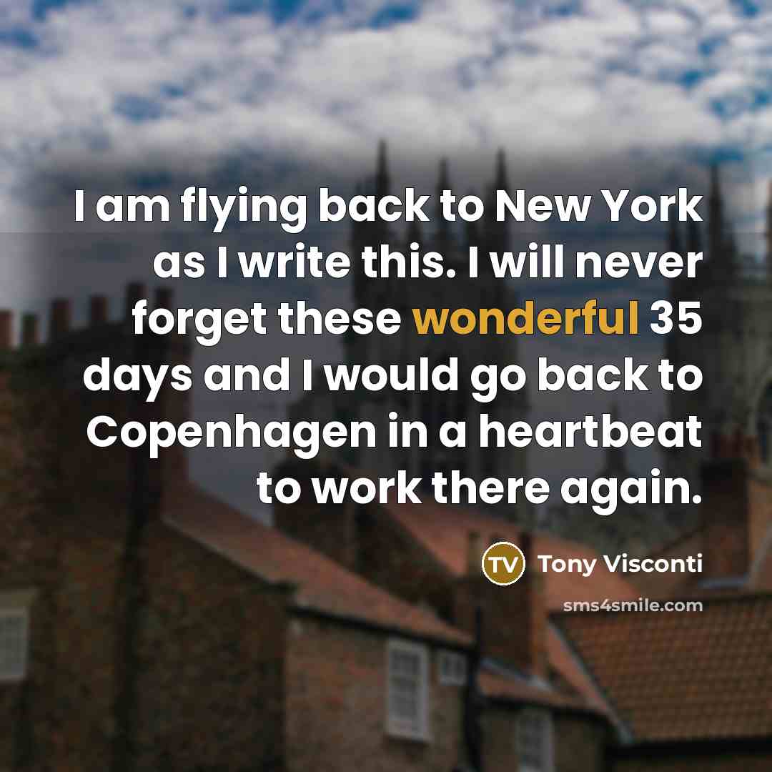 “I am flying back to New York as I write…” quote by Tony Visconti