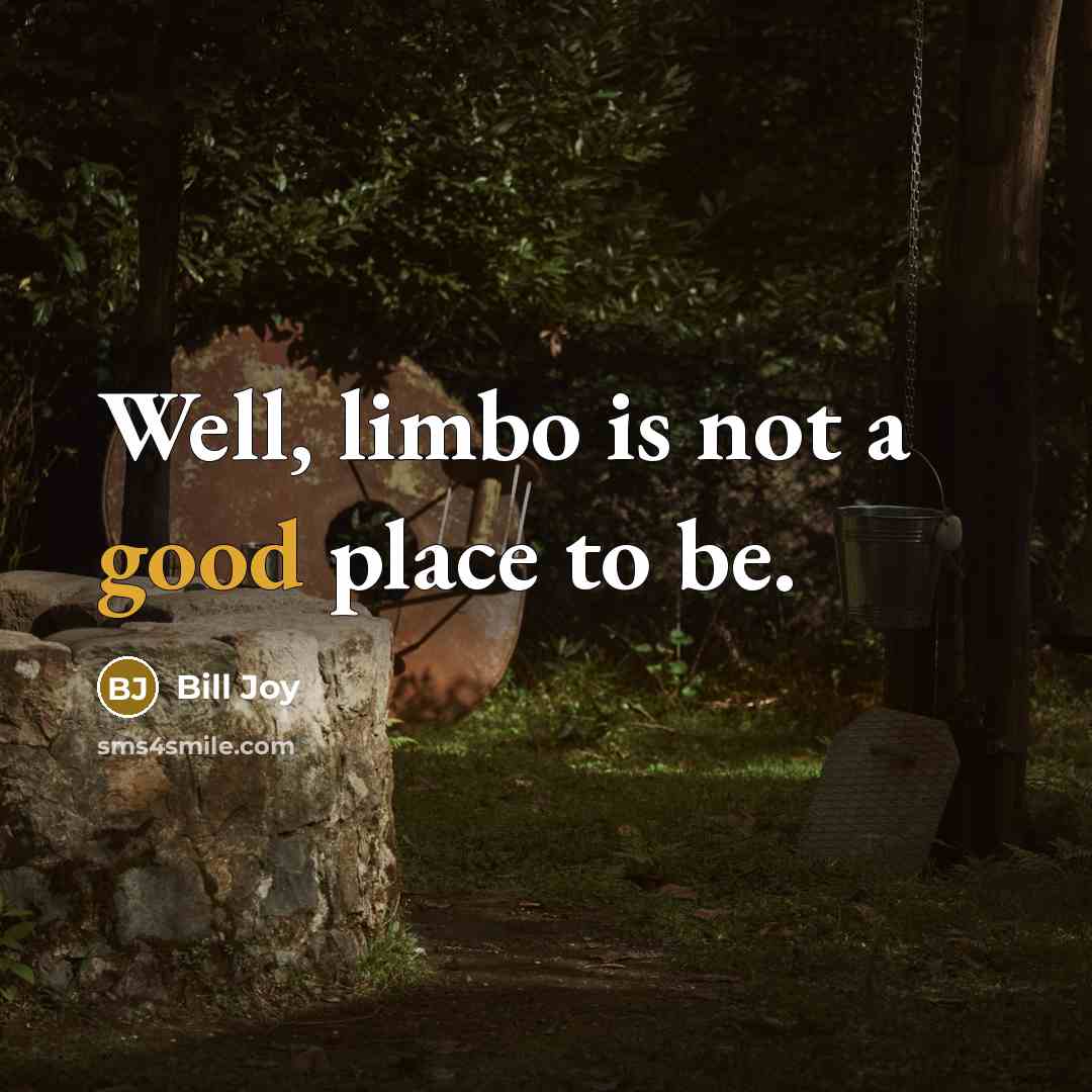 “Well, limbo is not a good place to be.…” quote by Bill Joy