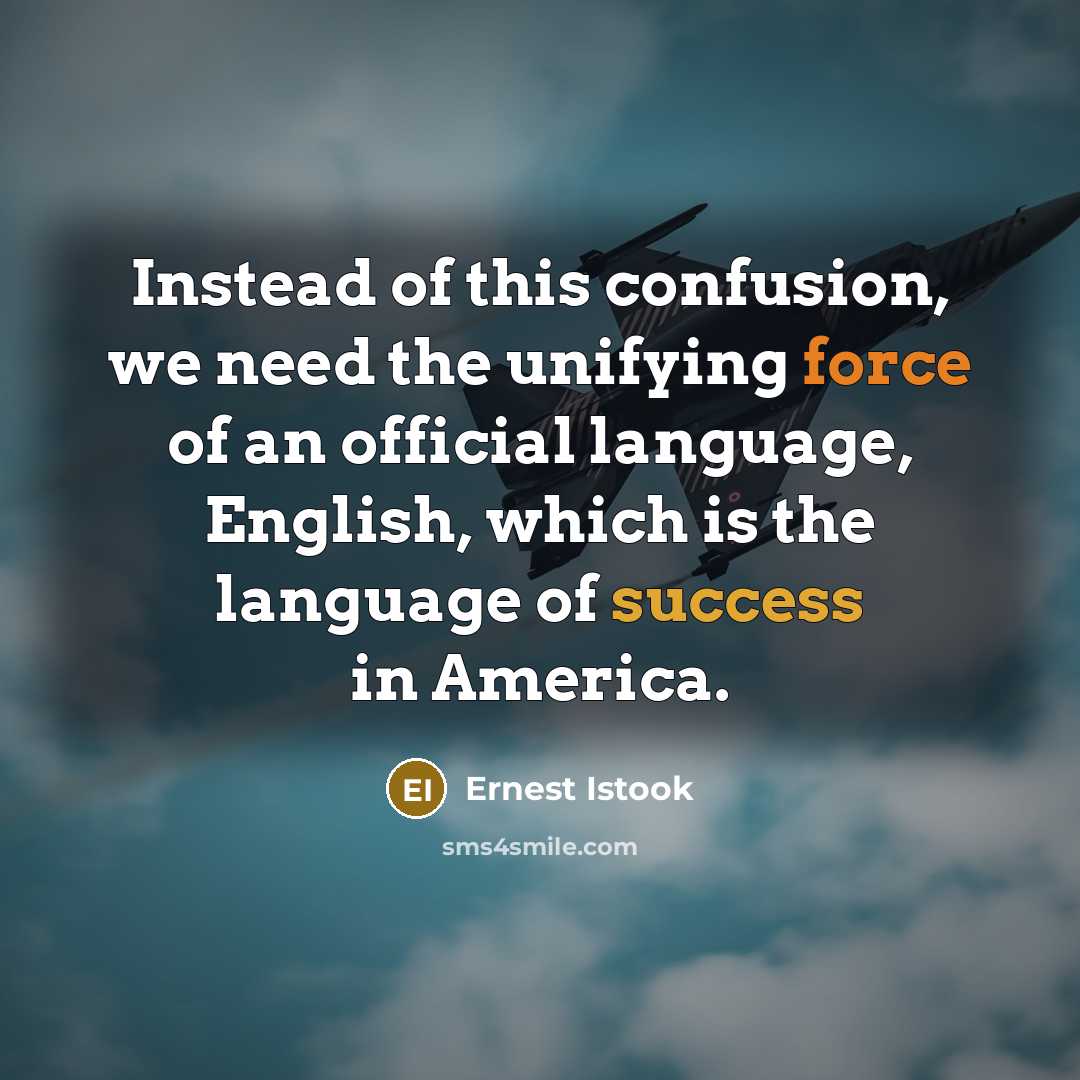 “Instead of this confusion, we need the unifying force of…” quote by Ernest Istook