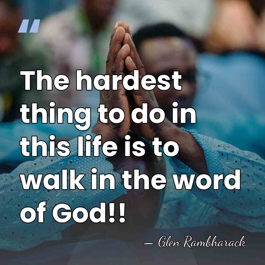 The hardest thing to do in this life is to walk in&hellip; - Glen Rambharack