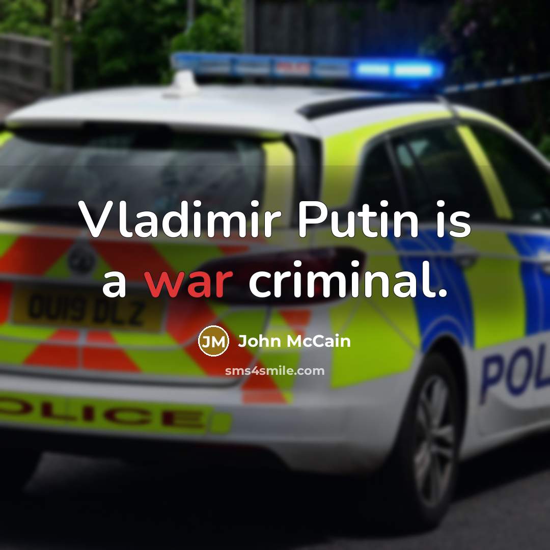 “Vladimir Putin is a war criminal.…” quote by John McCain