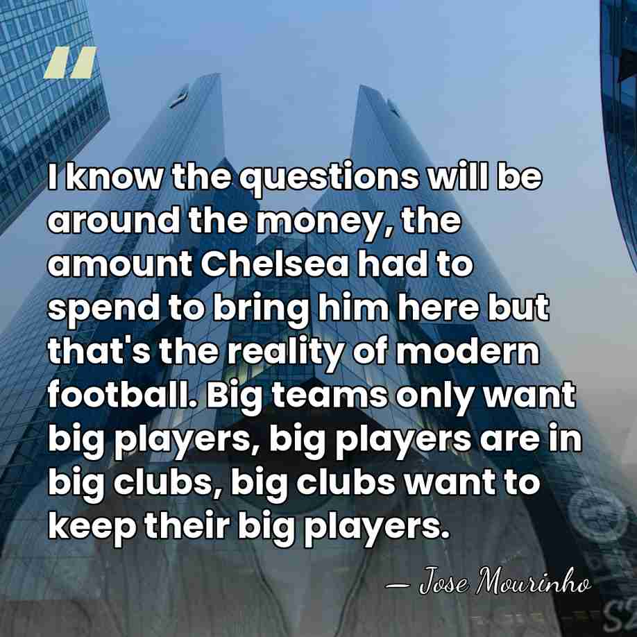 I know the questions will be around the money, the amount Chelsea&hellip; - Jose Mourinho