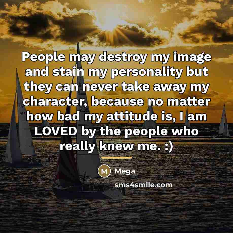 “People may destroy my image and stain my personality but…” quote by Mega