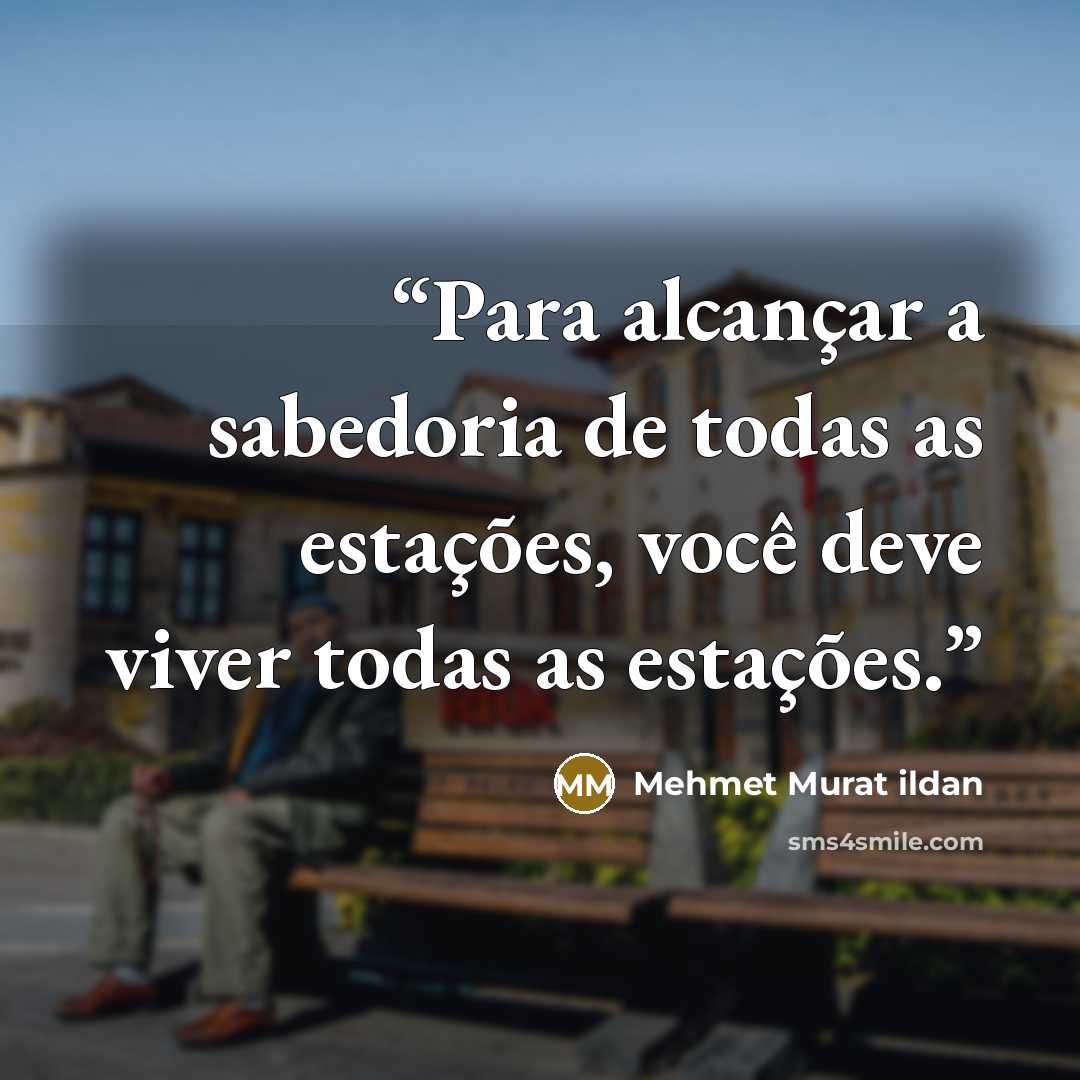 “Para alcançar a sabedoria de todas as estações, você deve viver todas as estações.” quote by Mehmet Murat ildan