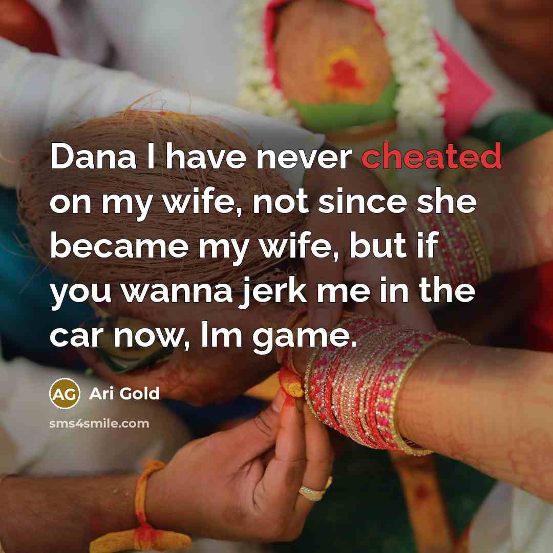 “Dana I have never cheated on my wife, not since…” quote by Ari Gold