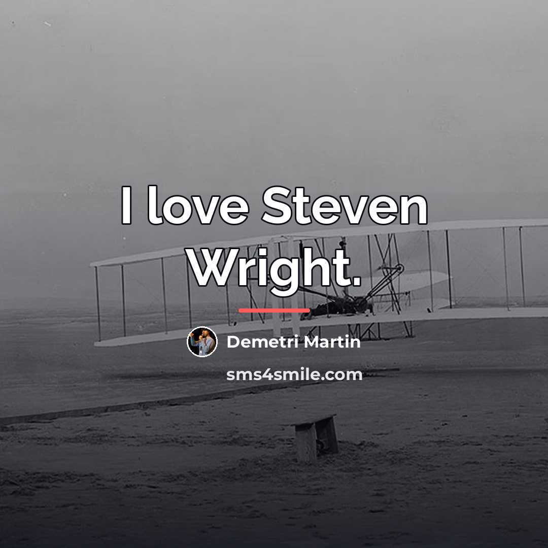 “I love Steven Wright.…” quote by Demetri Martin