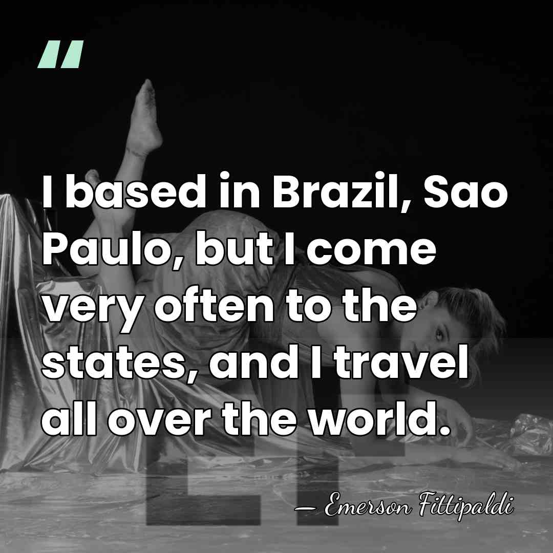 I based in Brazil, Sao Paulo, but I come very often to&hellip; - Emerson Fittipaldi