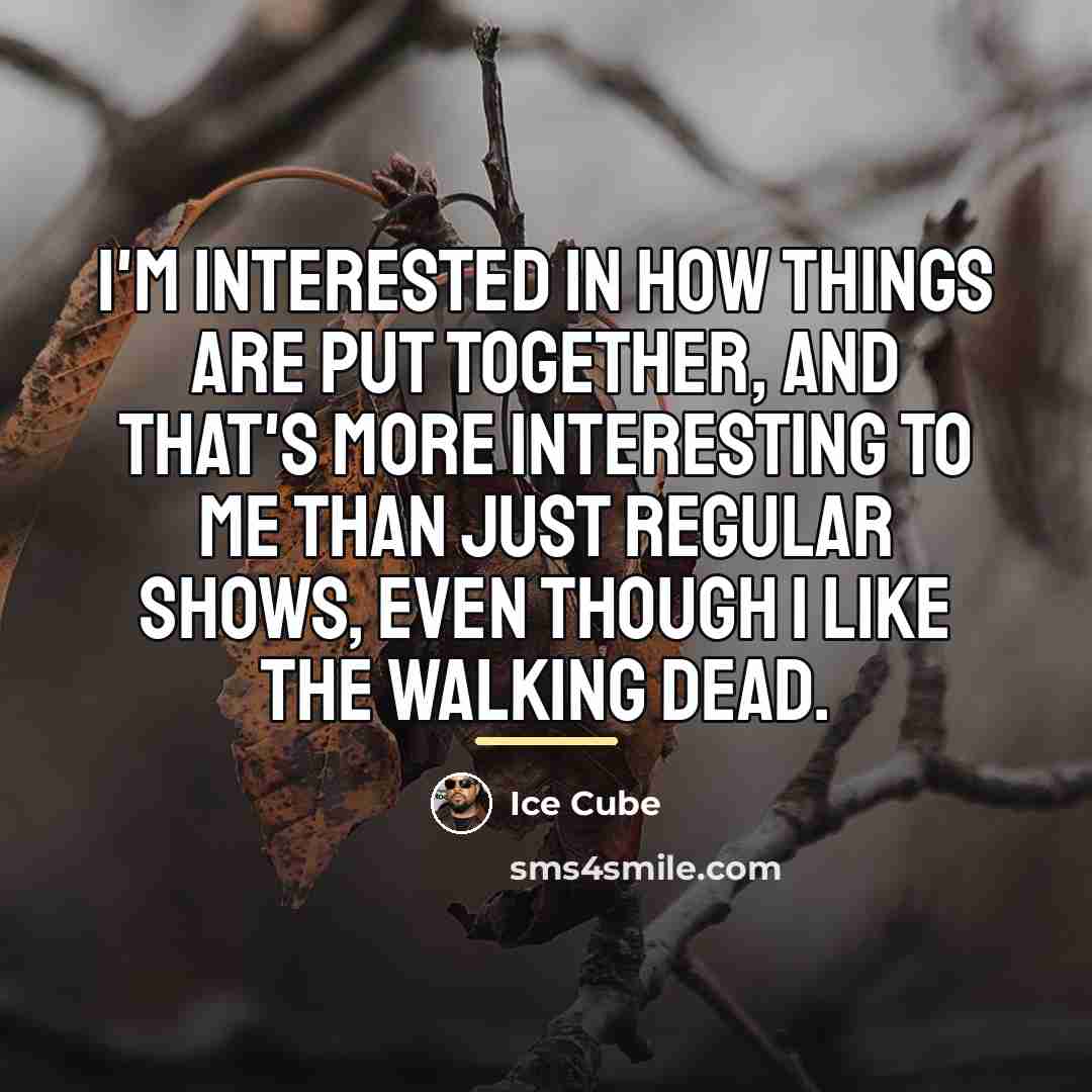 “I'm interested in how things are put together, and that's…” quote by Ice Cube