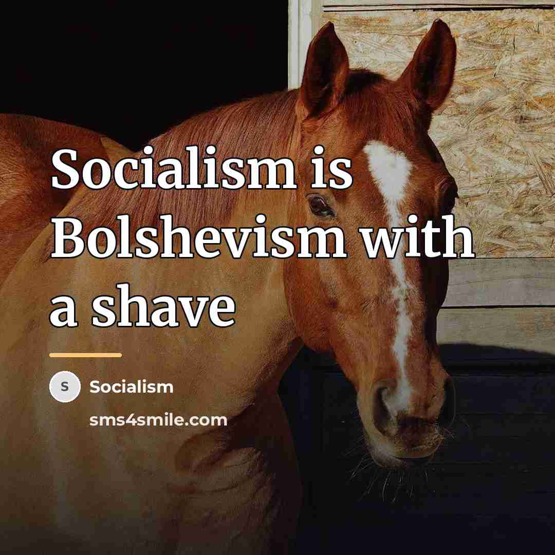 “Socialism is Bolshevism with a shave…” quote by Anonymous
