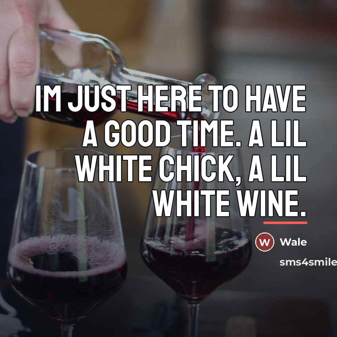 “Im just here to have a good time. A lil…” quote by Wale