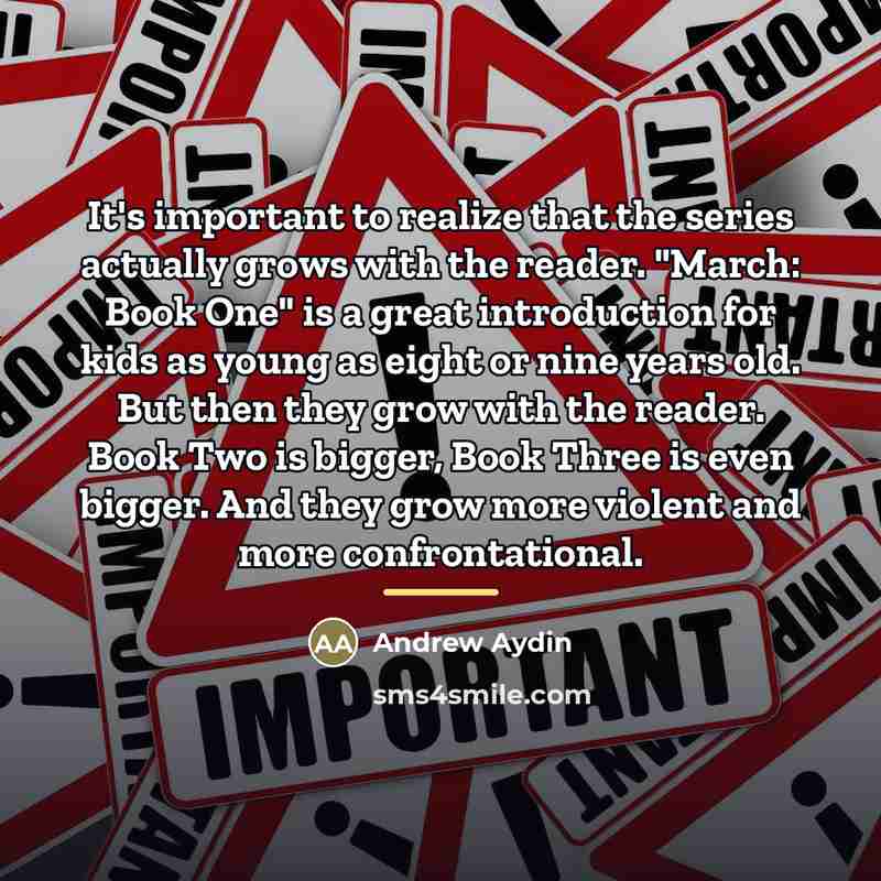 “It's important to realize that the series actually grows with…” quote by Andrew Aydin