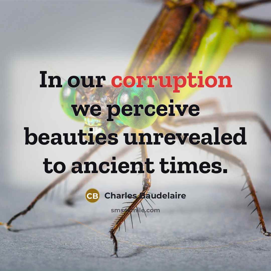 “In our corruption we perceive beauties unrevealed to ancient times.…” quote by Charles Baudelaire