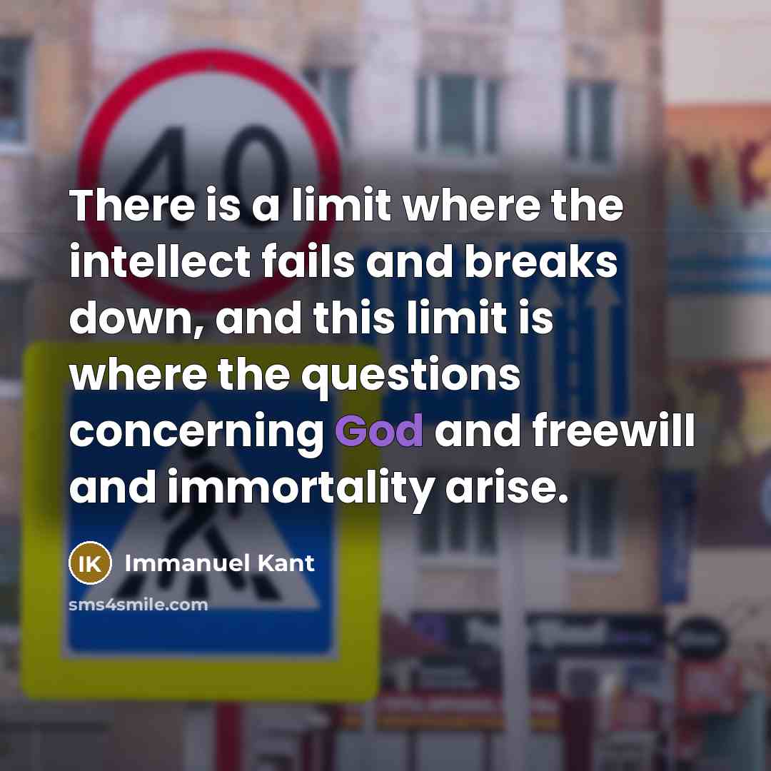 “There is a limit where the intellect fails and breaks…” quote by Immanuel Kant