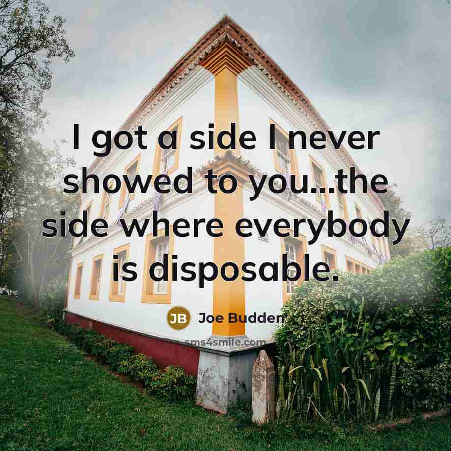 “I got a side I never showed to you...the side…” quote by Joe Budden