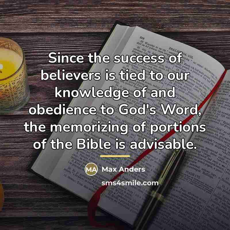 “Since the success of believers is tied to our knowledge…” quote by Max Anders