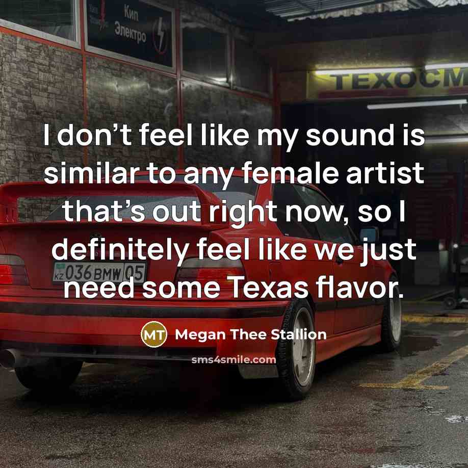 “I don't feel like my sound is similar to any…” quote by Megan Thee Stallion