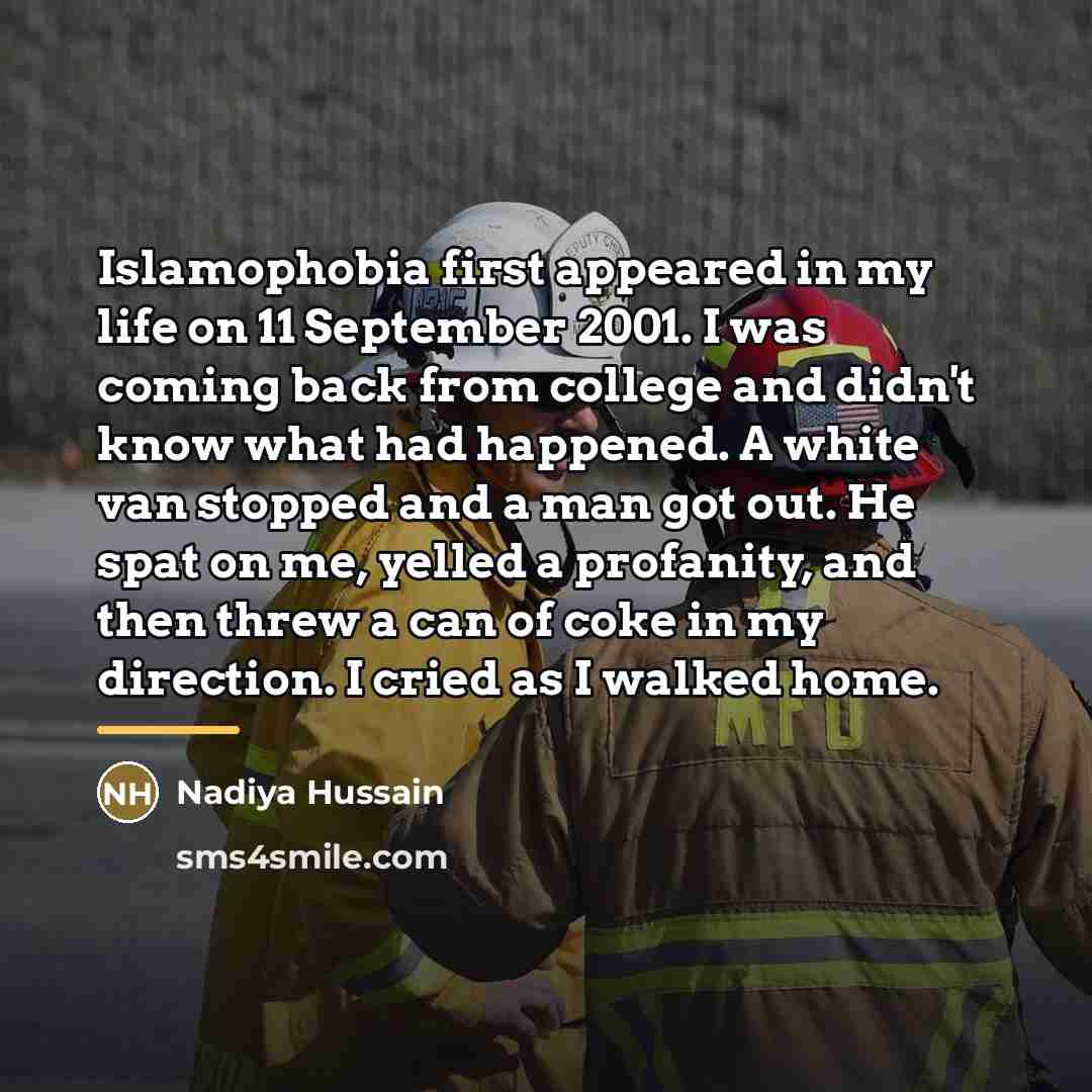 “Islamophobia first appeared in my life on 11 September 2001.…” quote by Nadiya Hussain