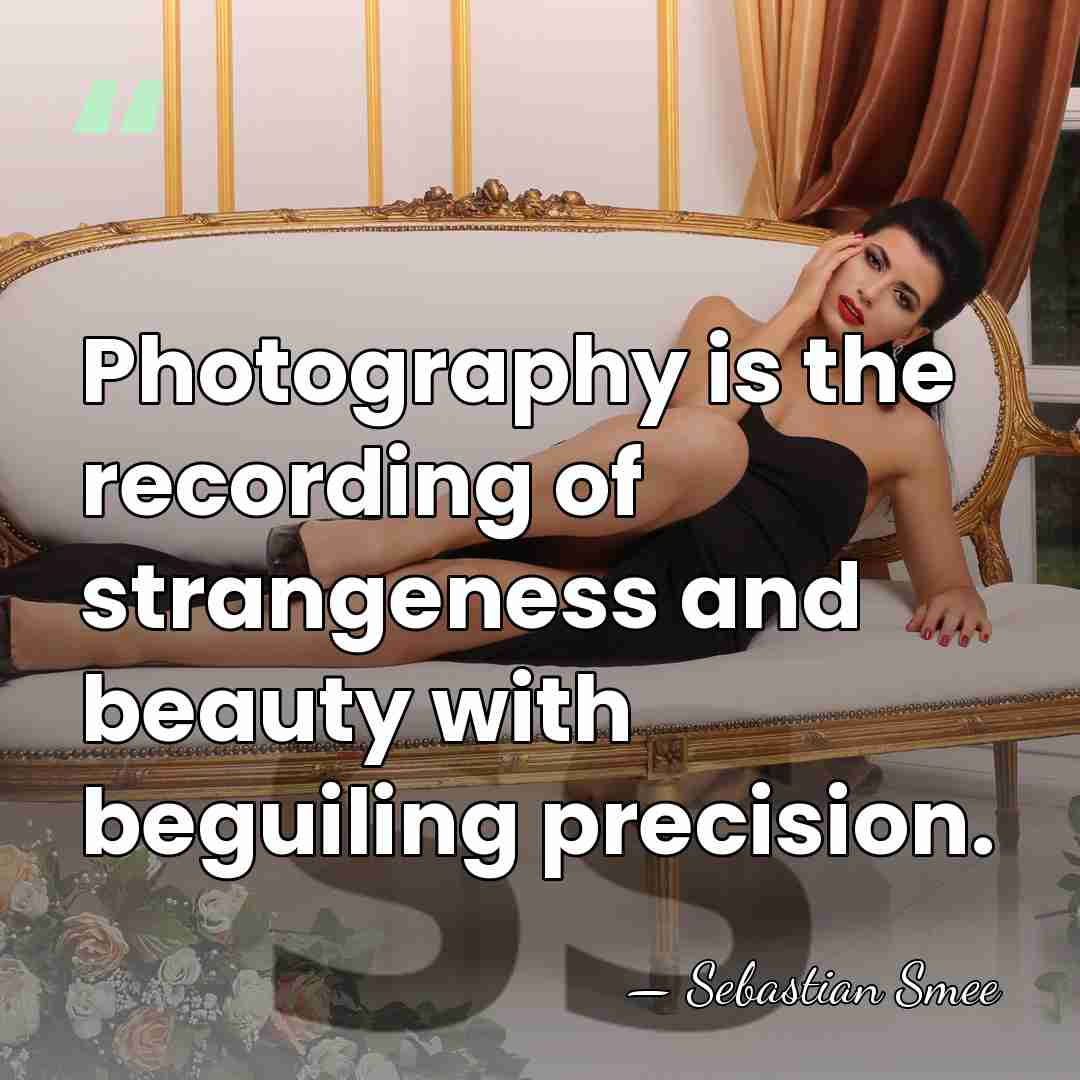 Photography is the recording of strangeness and beauty with beguiling precision. - Sebastian Smee