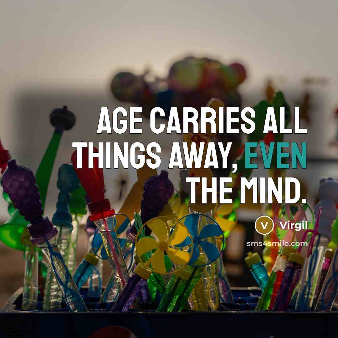 “Age carries all things away, even the mind.…” quote by Virgil